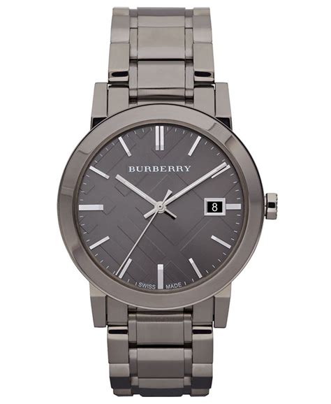 burberry bu9007|Burberry Watch, Men's Swiss Gunmetal Ion Plated .